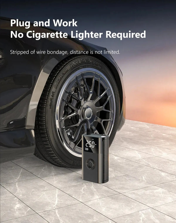 Compact High-Pressure Mini Air Compressor with Wireless Charging