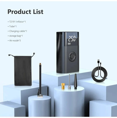 Compact High-Pressure Mini Air Compressor with Wireless Charging