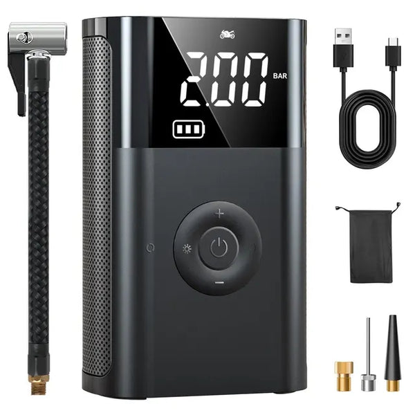 Compact High-Pressure Mini Air Compressor with Wireless Charging